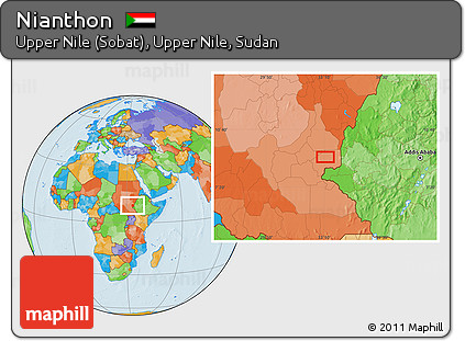 Political Location Map of Nianthon