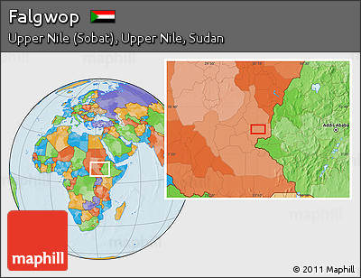 Political Location Map of Falgwop