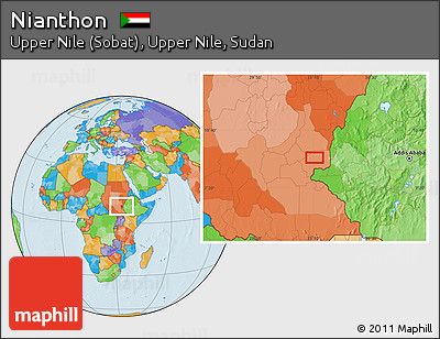 Political Location Map of Nianthon