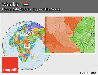 Political Location Map of Wunkir