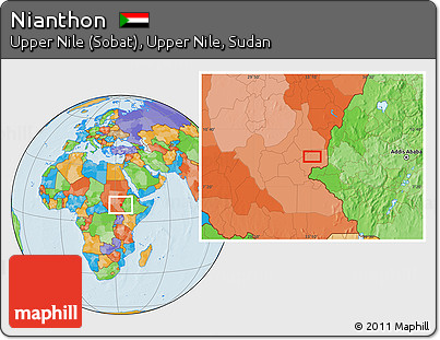 Political Location Map of Nianthon