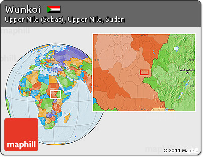 Political Location Map of Wunkoi