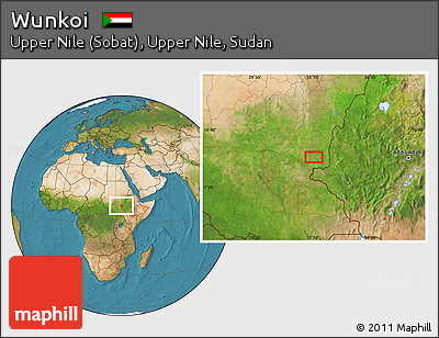 Satellite Location Map of Wunkoi