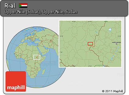 Savanna Style Location Map of Rial