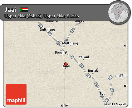 Shaded Relief Map of Jaai