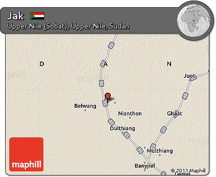 Shaded Relief Map of Jak