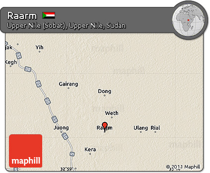Shaded Relief Map of Raarm