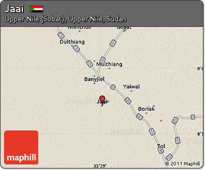 Shaded Relief Map of Jaai