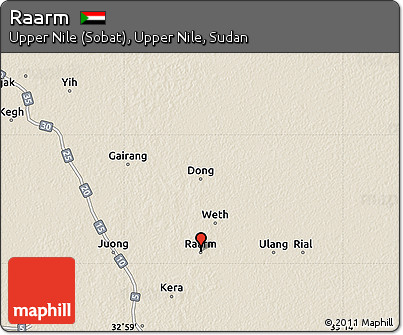 Shaded Relief Map of Raarm