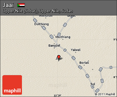 Shaded Relief Map of Jaai