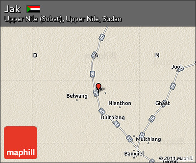 Shaded Relief Map of Jak