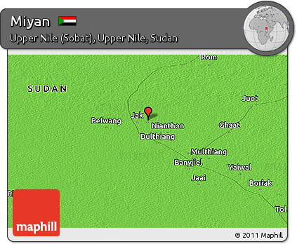 Political Panoramic Map of Miyan