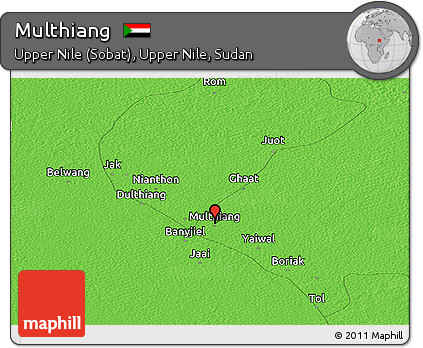 Political Panoramic Map of Multhiang