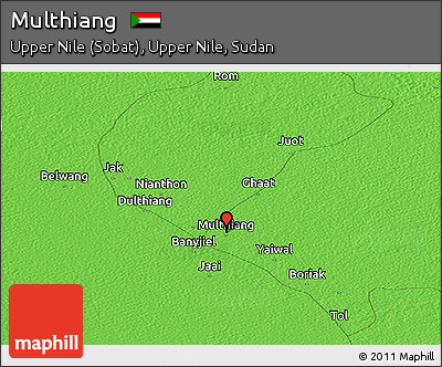 Political Panoramic Map of Multhiang