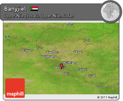 Satellite Panoramic Map of Banyjiel