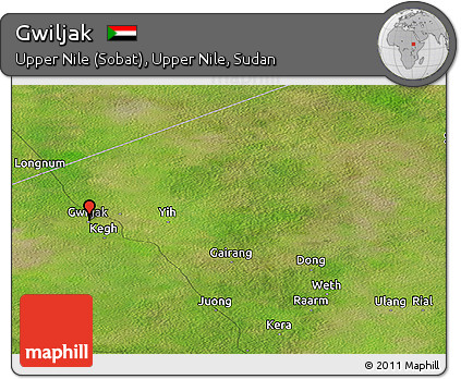 Satellite Panoramic Map of Gwiljak