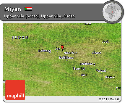 Satellite Panoramic Map of Miyan