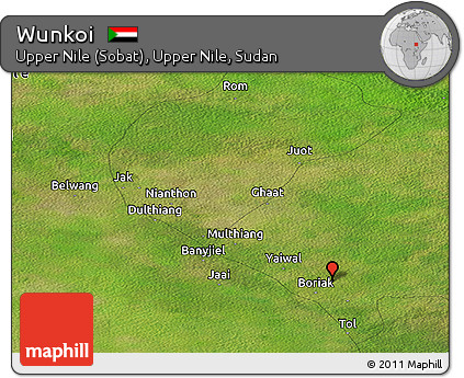 Satellite Panoramic Map of Wunkoi