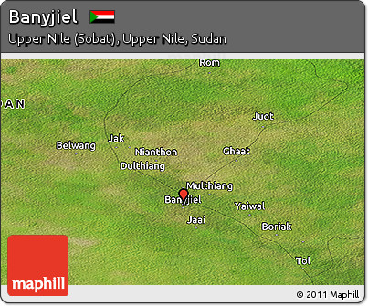 Satellite Panoramic Map of Banyjiel