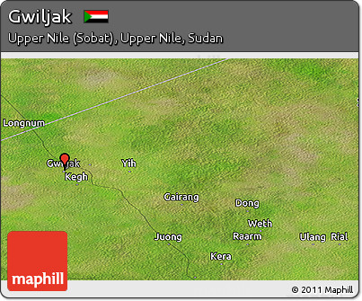 Satellite Panoramic Map of Gwiljak