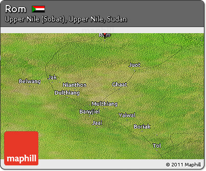 Satellite Panoramic Map of Rom