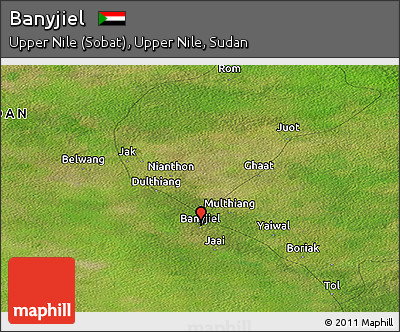 Satellite Panoramic Map of Banyjiel