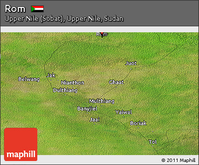 Satellite Panoramic Map of Rom