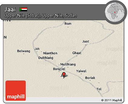 Shaded Relief Panoramic Map of Jaai