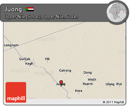Shaded Relief Panoramic Map of Juong