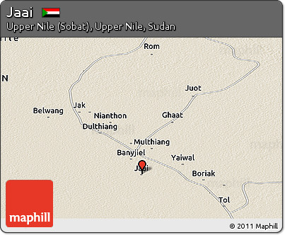 Shaded Relief Panoramic Map of Jaai