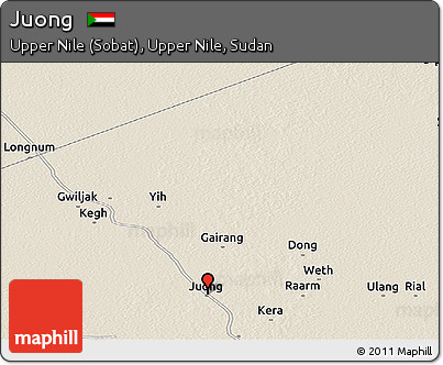 Shaded Relief Panoramic Map of Juong