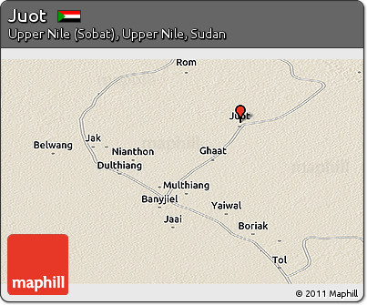 Shaded Relief Panoramic Map of Juot