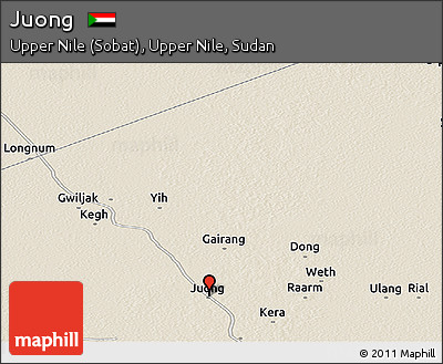 Shaded Relief Panoramic Map of Juong