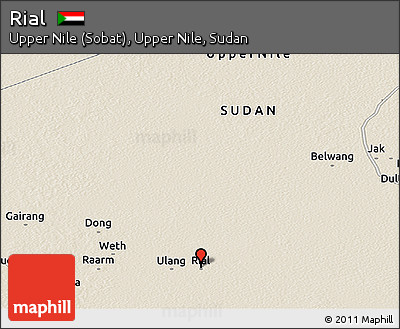 Shaded Relief Panoramic Map of Rial