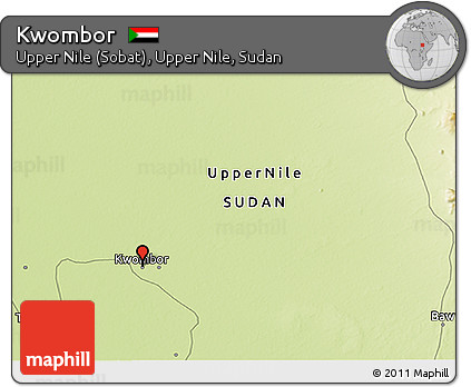 Physical 3D Map of Kwombor