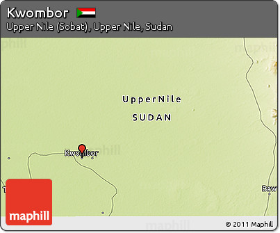 Physical 3D Map of Kwombor