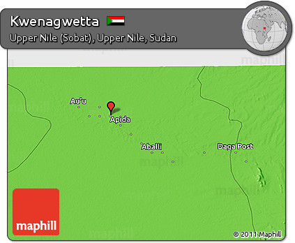 Political 3D Map of Kwenagwetta