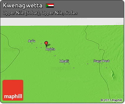Political 3D Map of Kwenagwetta