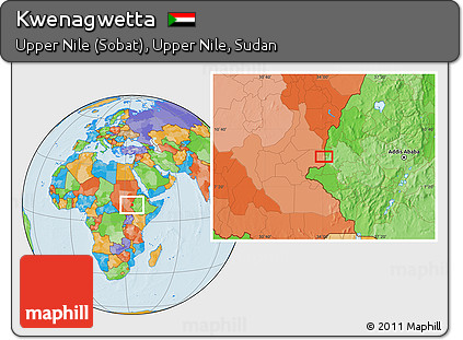 Political Location Map of Kwenagwetta