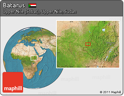 Satellite Location Map of Batarus