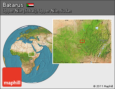 Satellite Location Map of Batarus