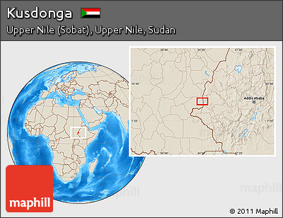 Shaded Relief Location Map of Kusdonga