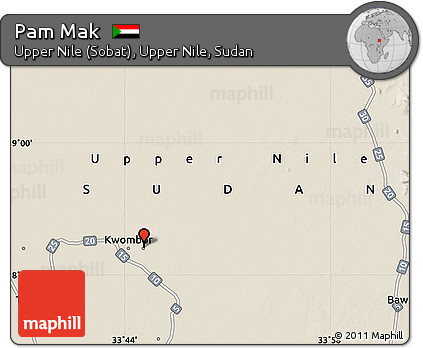 Shaded Relief Map of Pam Mak