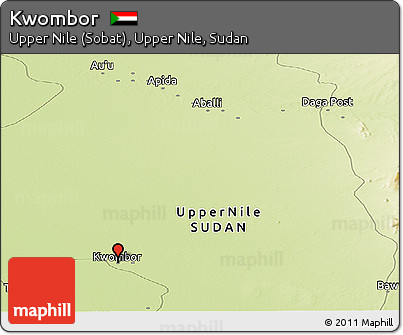 Physical Panoramic Map of Kwombor