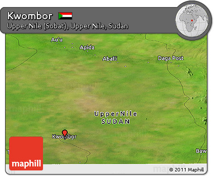 Satellite Panoramic Map of Kwombor