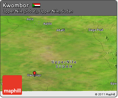 Satellite Panoramic Map of Kwombor