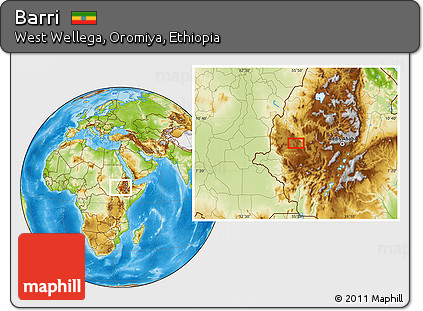 Physical Location Map of Barri