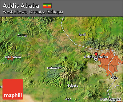Satellite 3D Map of Addis Ababa