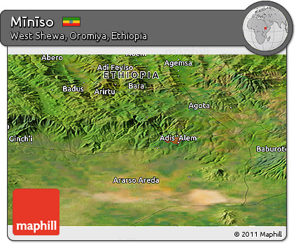 Satellite Panoramic Map of Mīnīso