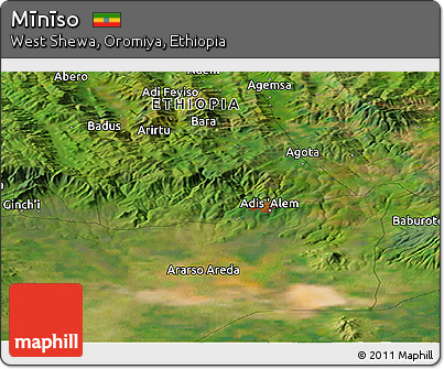 Satellite Panoramic Map of Mīnīso